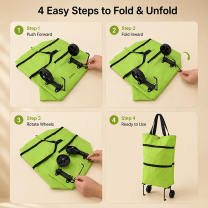 RollTote™ 2-in-1 Rolling Shopping Bag