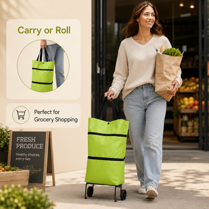 RollTote™ 2-in-1 Rolling Shopping Bag